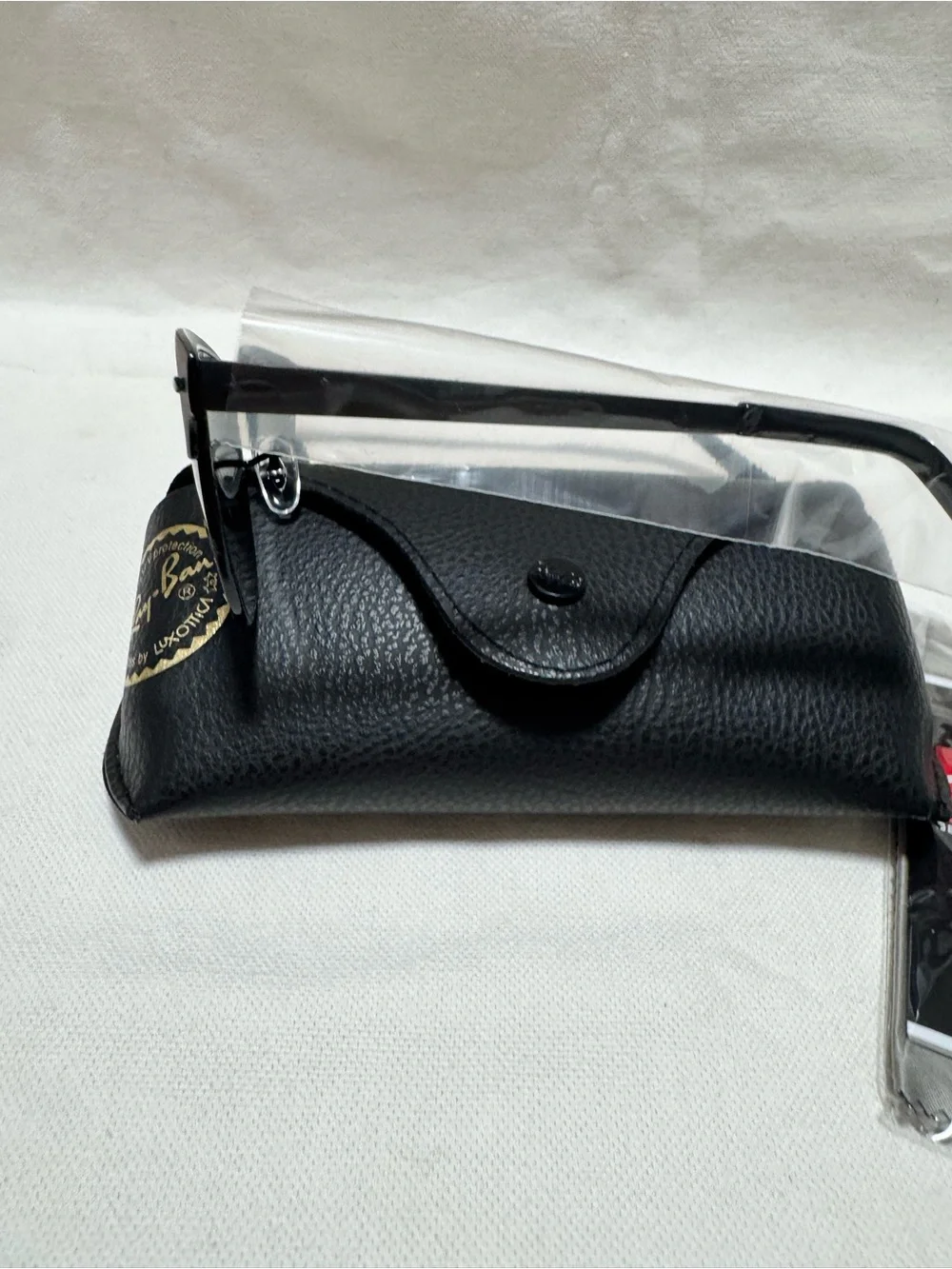 Ray-Ban Black Frame Sunglasses with Green Lenses